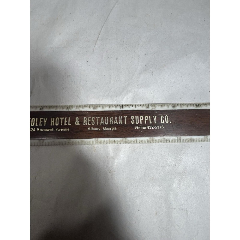 VTG Medley Hotel & Restaurant Supply Co Albany Georgia GA Advertising Ruler